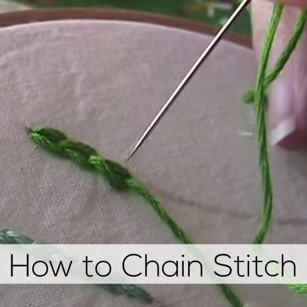 Simple Chainstitch How to Chain Stitch - embroidery video - Shiny Happy World