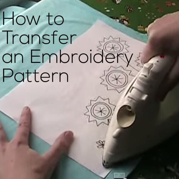 How To Transfer Embroidery Patterns video Shiny Happy World