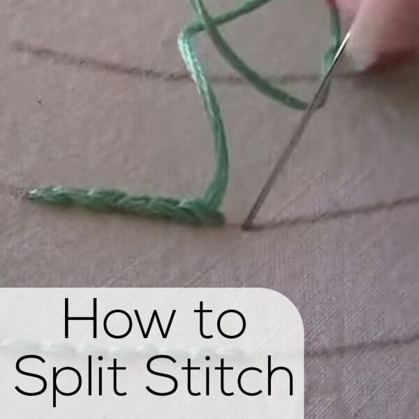 How to Split Stitch - close up image of a row of stitching
