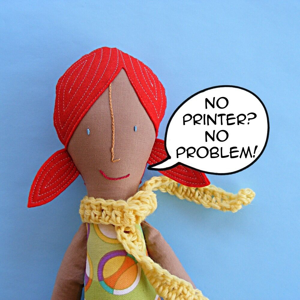 How to Print Digital Patterns When You Have No Printer - Shiny Happy World